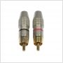 American DJ RCA Cinch plug male gold SET